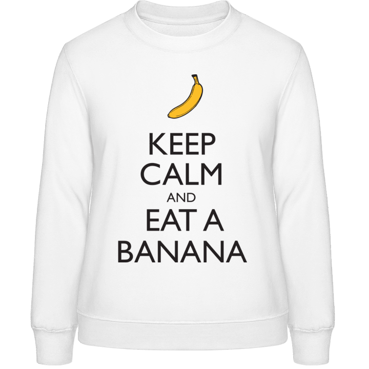 Keep Calm and Eat a Banana Frauen Sweatshirt contain pic