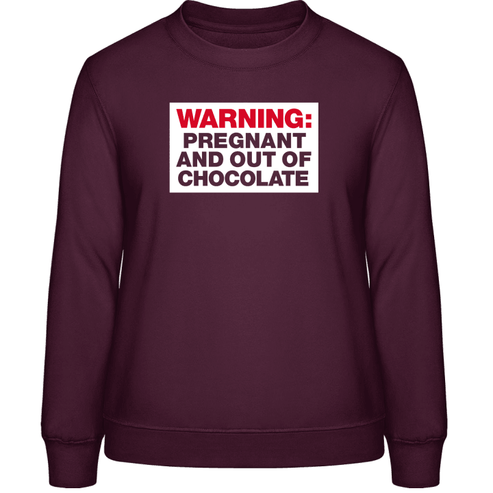 Warning: Pregnant And Out Of Ch Women Sweatshirt 0 image