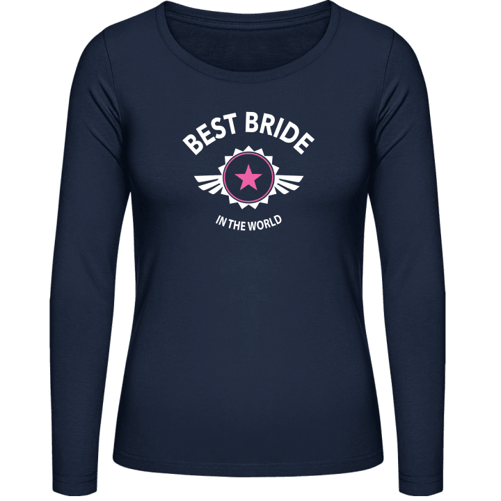 Best Bride in the World Vrouwen Lange Mouw Shirt contain pic
