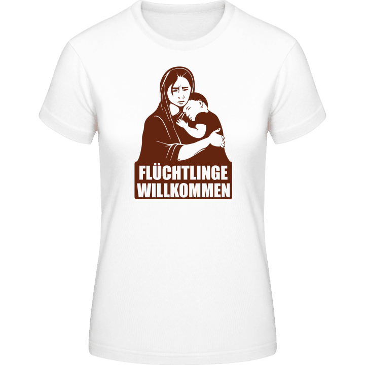 Flüchtlinge willkommen T-shirt til kvinder 0 image