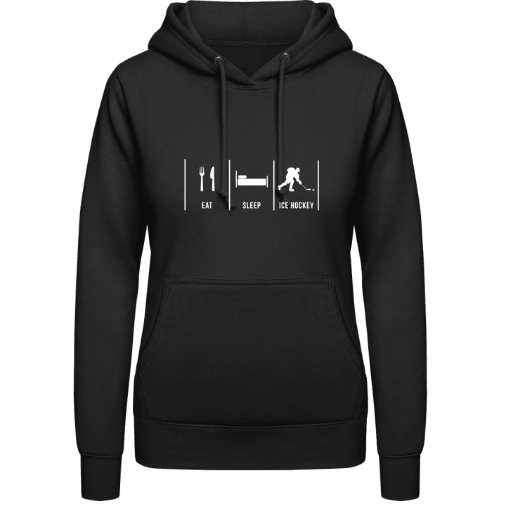 Eat Sleep Ice Hockey Sweat à capuche pour femme contain pic