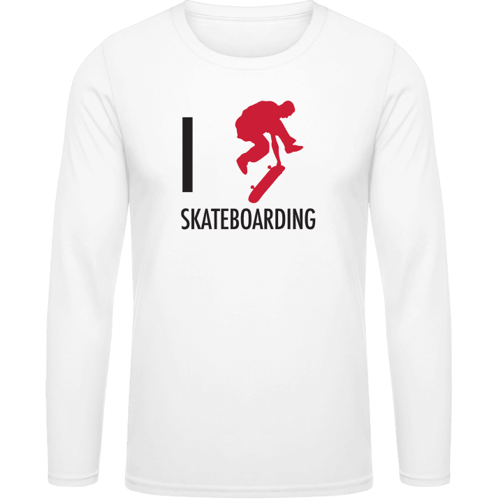 I Love Skateboarding T-shirt à manches longues contain pic