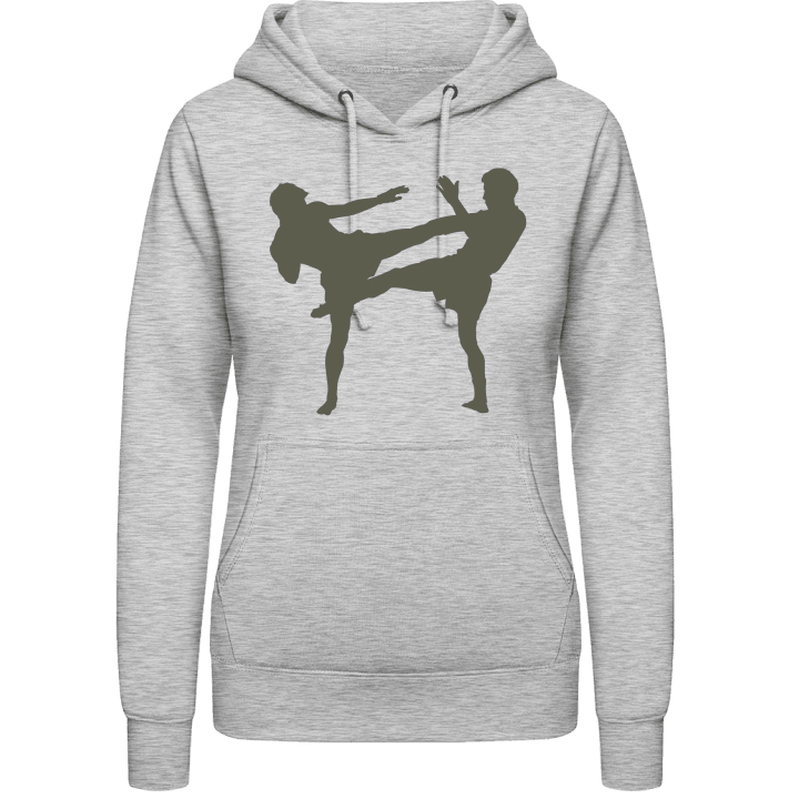 Kickboxing Sillouette Vrouwen Hoodie contain pic