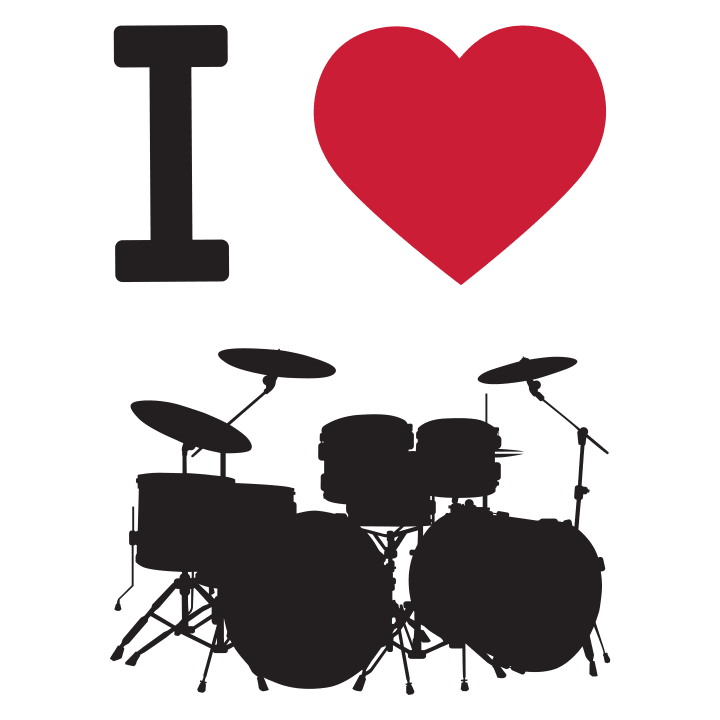 I Love Drums Baby T-skjorte 0 image