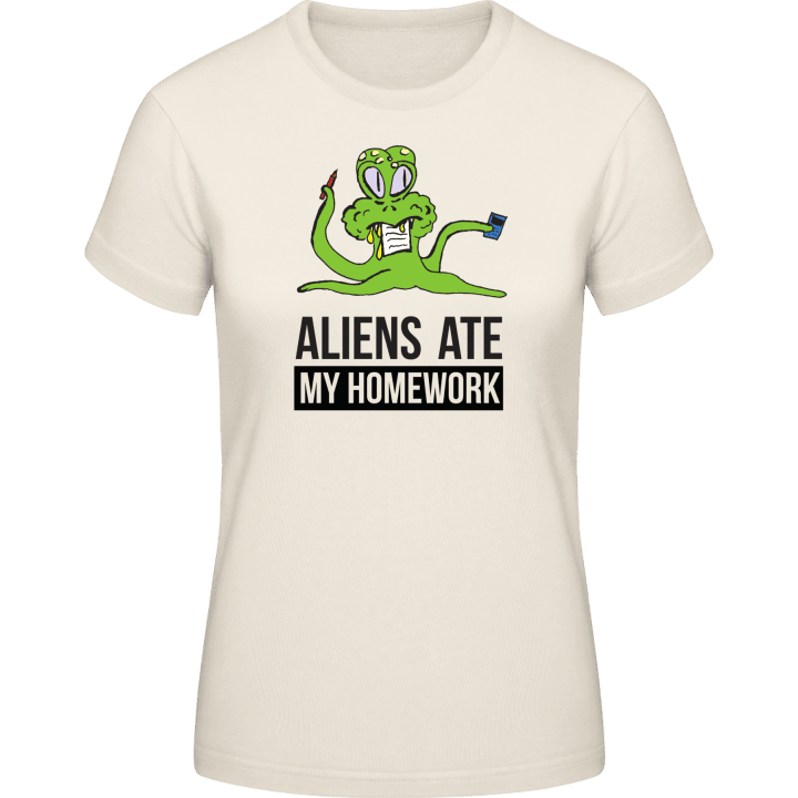 Aliens Ate My Homework T-skjorte for kvinner contain pic