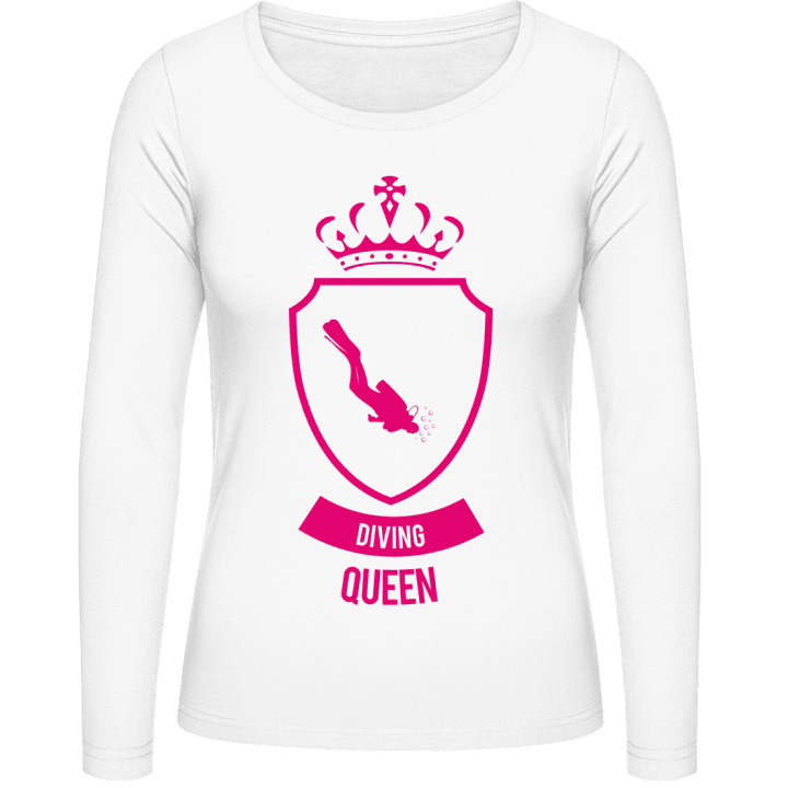Diving Queen T-shirt à manches longues pour femmes contain pic