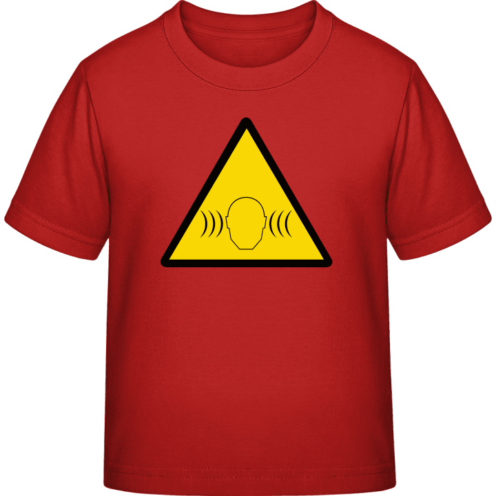 Caution Loudness Volume Camiseta infantil contain pic