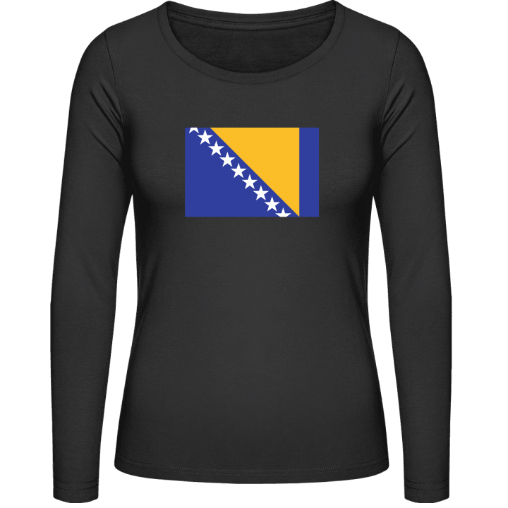 Bosnia-Herzigowina Flag Frauen Langarmshirt contain pic