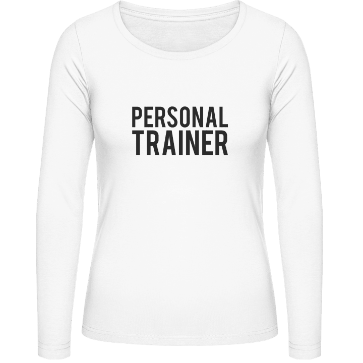 Personal Trainer Typo Frauen Langarmshirt contain pic