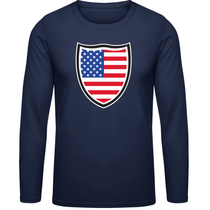 USA Shield Flag Langarmshirt contain pic