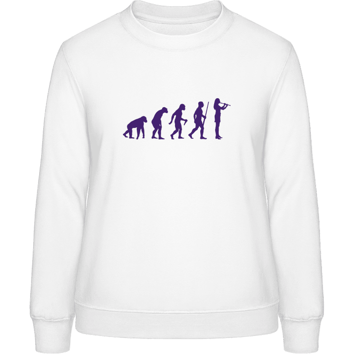 Recorder Player Evolution Female Frauen Sweatshirt contain pic