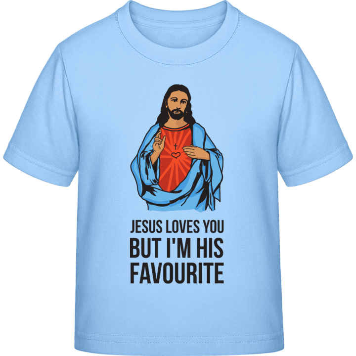 Jesus Loves You But I'm His Favourite Kinder T-Shirt contain pic