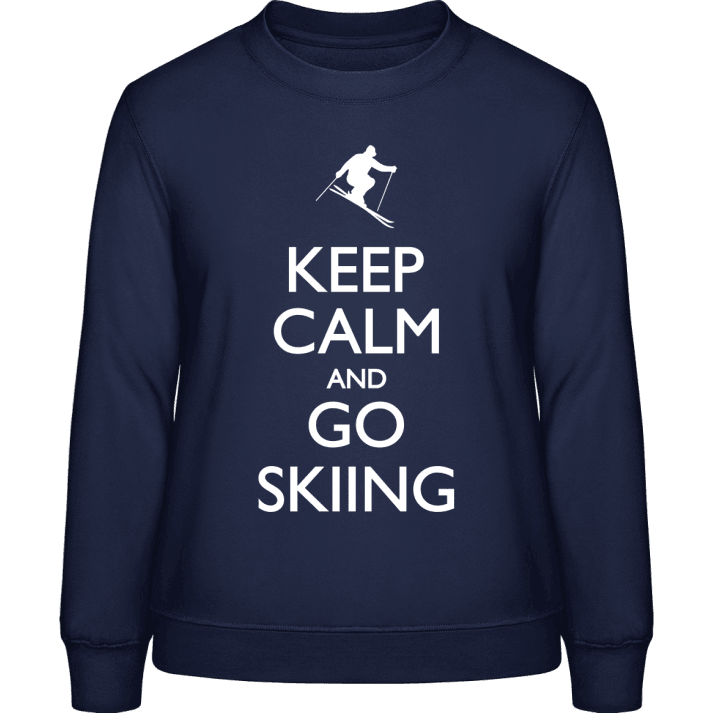 Keep Calm and go Skiing Genser for kvinner contain pic