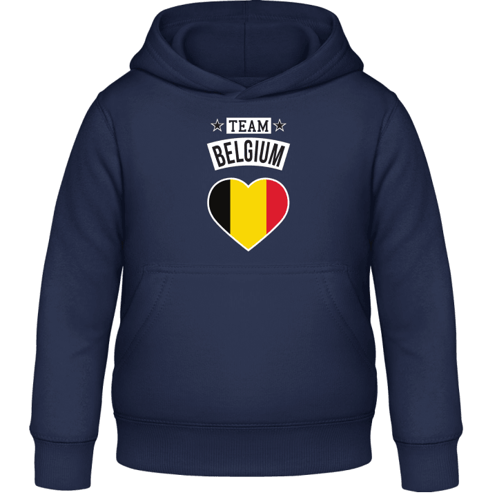 Team Belgium Heart Felpa con cappuccio per bambini contain pic