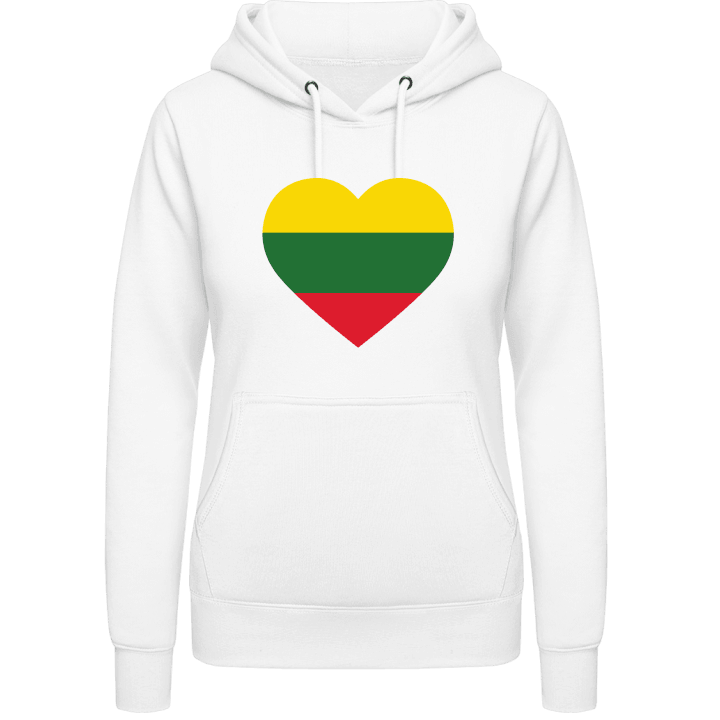 Lithuania Heart Flag Hoodie för kvinnor contain pic