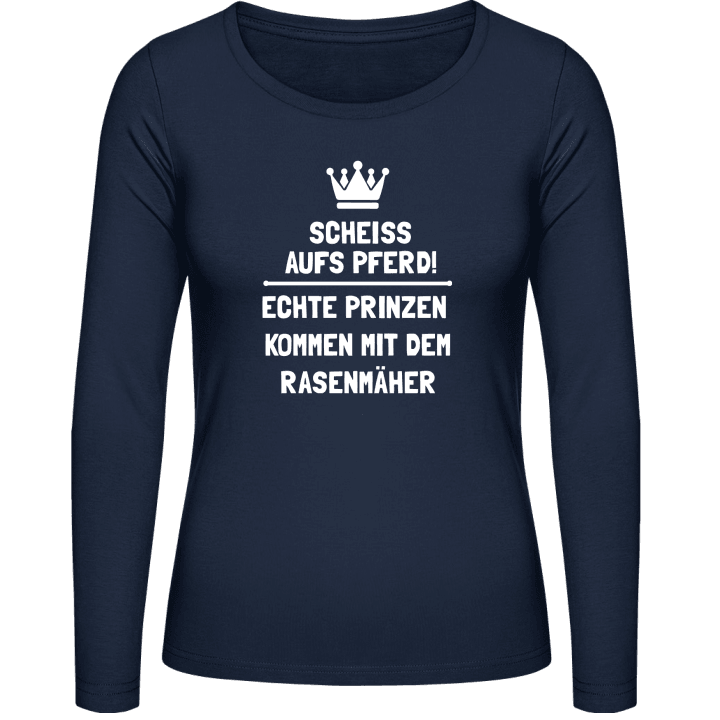 Echte Prinzen kommen mit dem Rasenmäher Women long Sleeve Shirt 0 image