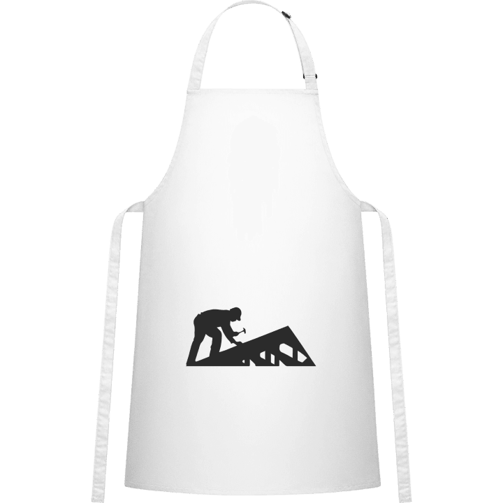 Roof Repairman Silhouette Kitchen Apron contain pic