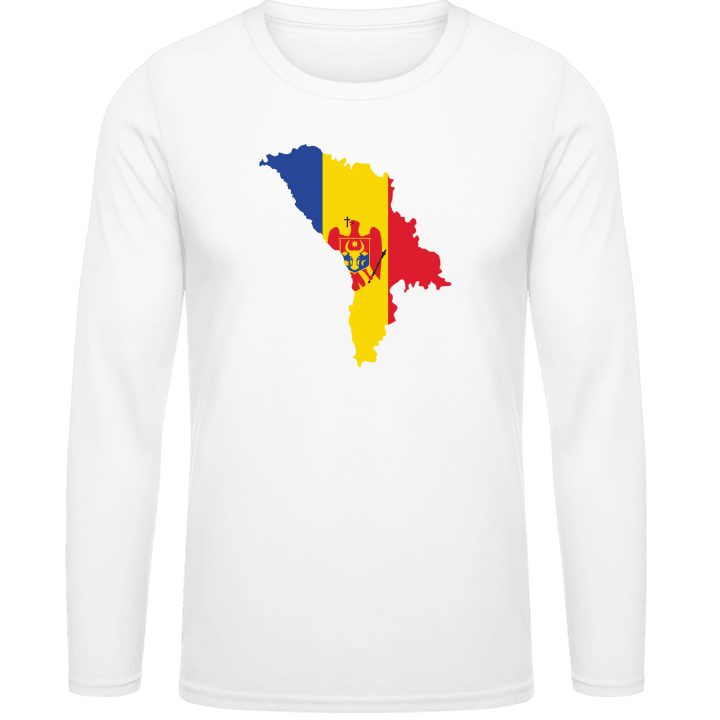 Moldova Map Crest T-shirt à manches longues contain pic