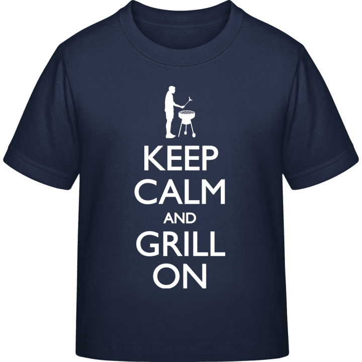 Keep Calm and Grill on Camiseta infantil contain pic