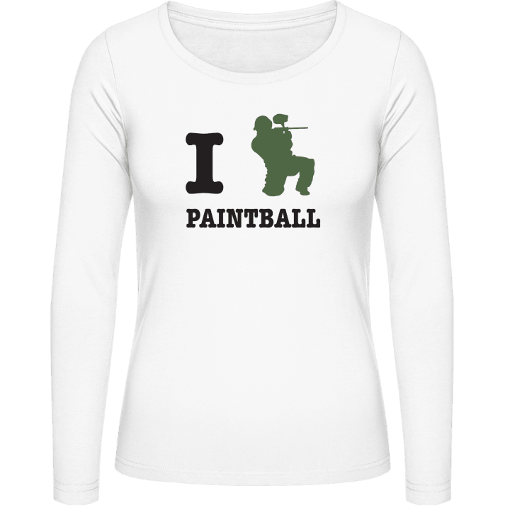 I Love Paintball Langermet skjorte for kvinner contain pic