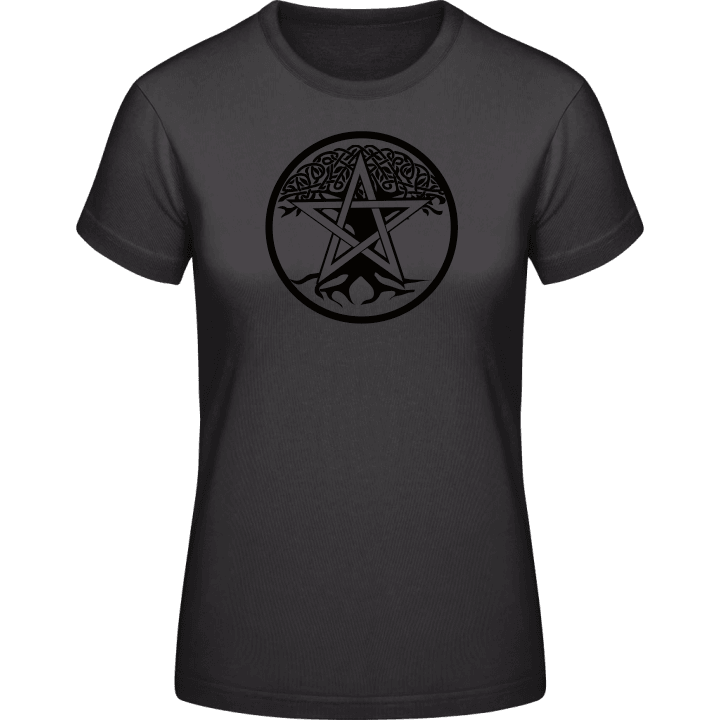 Satanic Cult Pentagram T-skjorte for kvinner contain pic