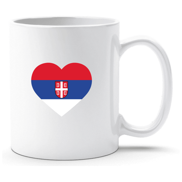 Serbia Heart Flag Taza contain pic