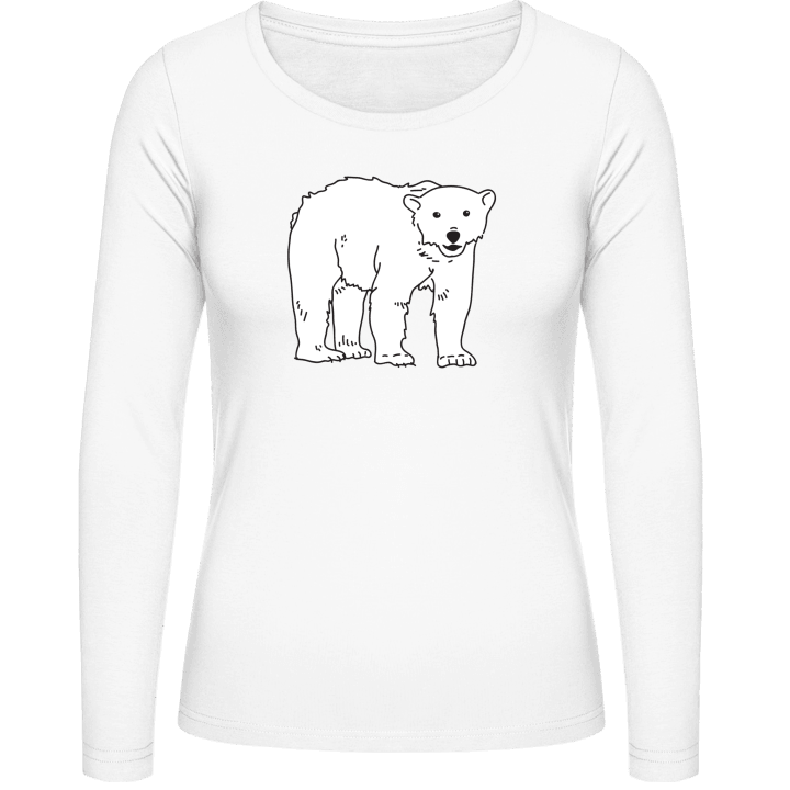 Ice Bear Illustration Langermet skjorte for kvinner 0 image