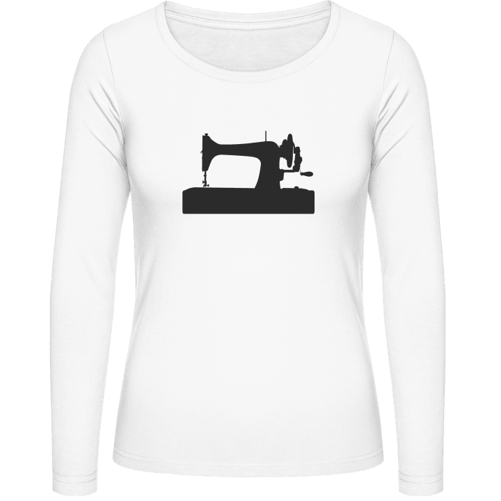 Sewing Machine Silhouette Women long Sleeve Shirt contain pic
