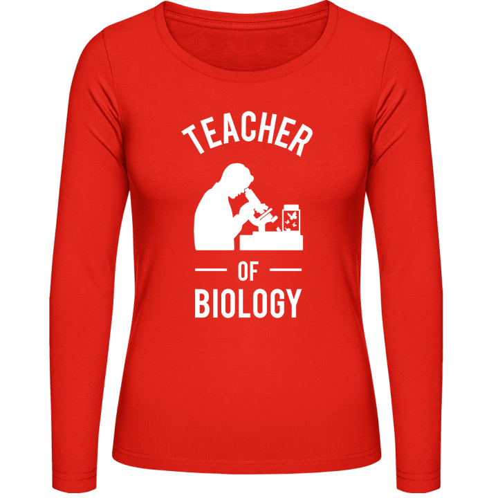 Teacher Of Biology Camisa de manga larga para mujer contain pic