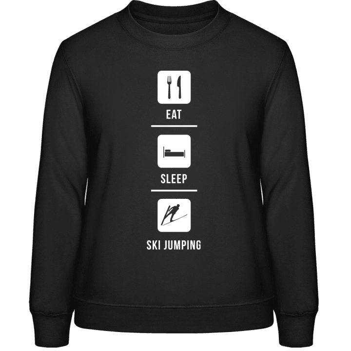 Eat Sleep Ski Jumping Frauen Sweatshirt contain pic