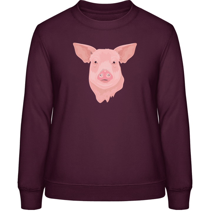 Realistic Pig Head Women Sweatshirt 0 image