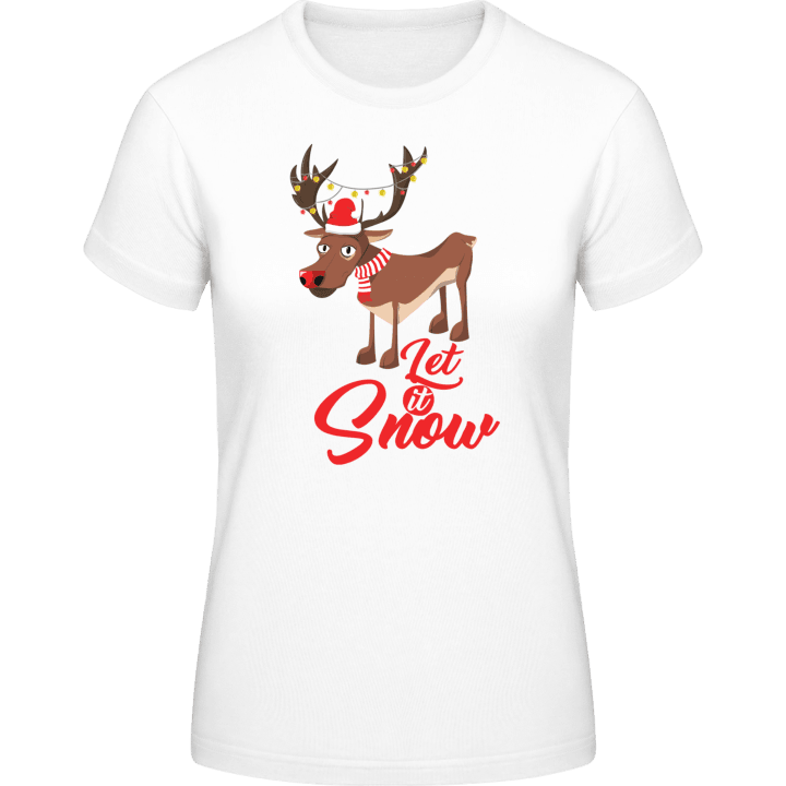 Let It Snow Reindeer Camiseta de mujer contain pic