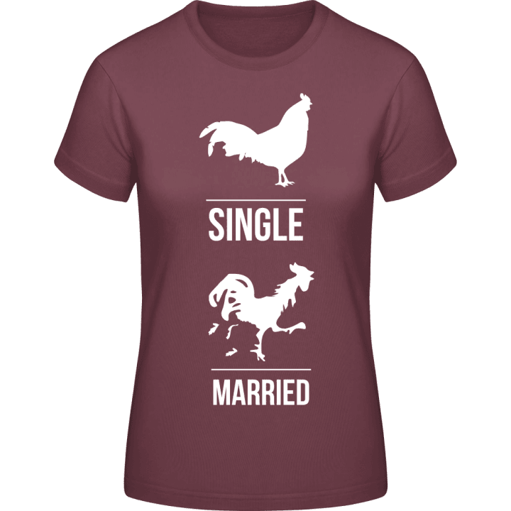Single VS Married T-skjorte for kvinner contain pic