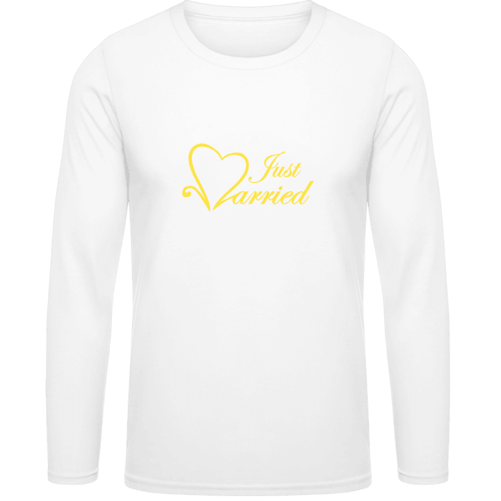 Just Married Heart Logo Langarmshirt contain pic