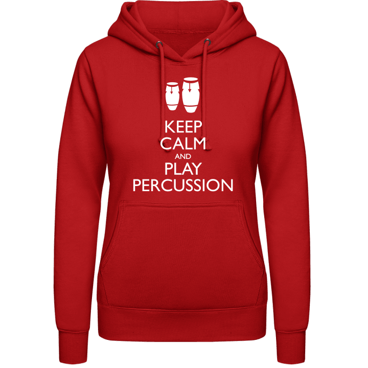 Keep Calm And Play Percussion Hoodie för kvinnor contain pic