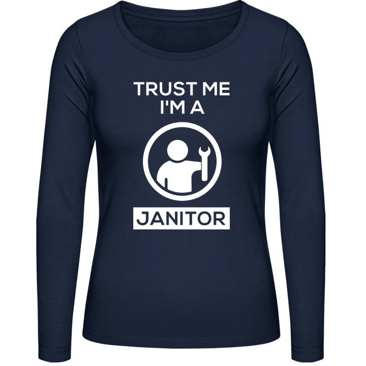 Trust Me I'm A Janitor T-shirt à manches longues pour femmes contain pic