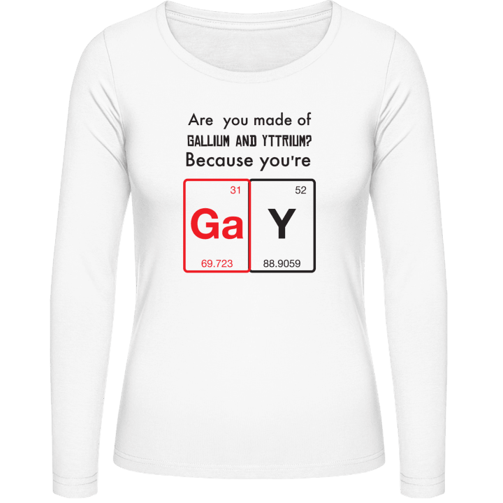 Gay Logo T-shirt à manches longues pour femmes contain pic