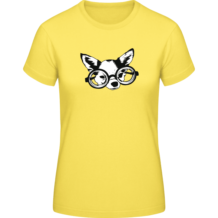 Chihuahua With Glasses T-skjorte for kvinner 0 image
