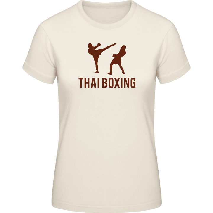 Thai Boxing Silhouette T-skjorte for kvinner contain pic