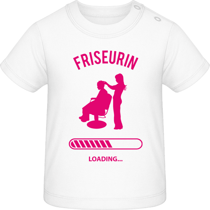 Friseurin Loading T-shirt för bebisar contain pic