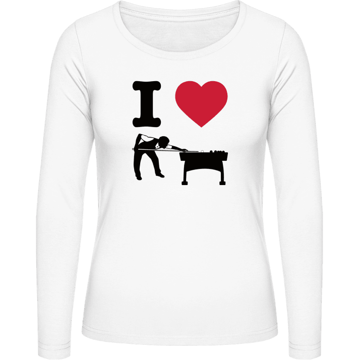 I Love Billiards Vrouwen Lange Mouw Shirt contain pic