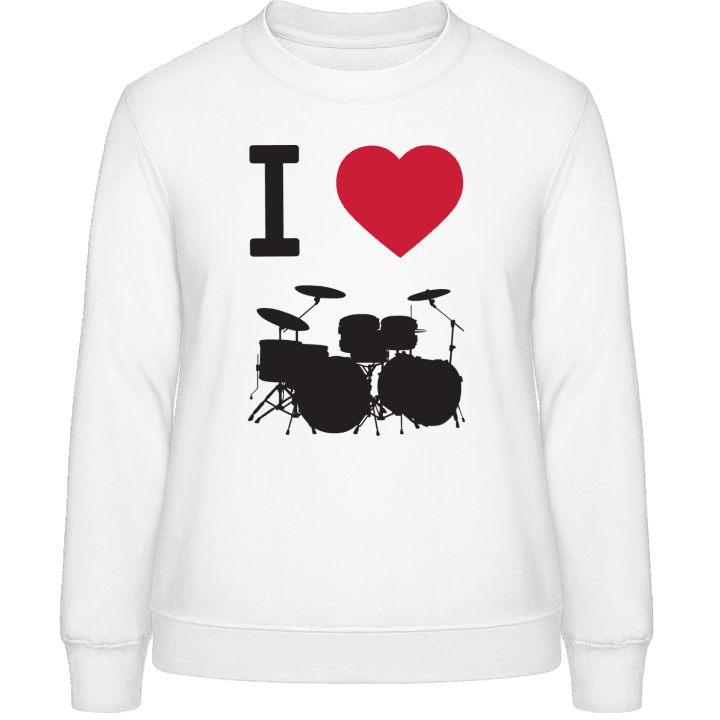 I Love Drums Frauen Sweatshirt contain pic