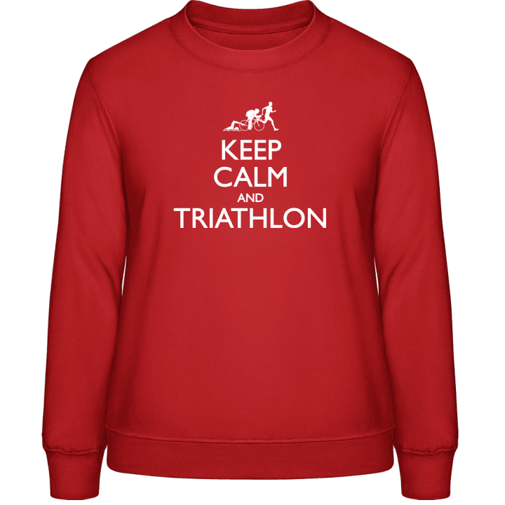 Keep Calm And Triathlon Frauen Sweatshirt contain pic