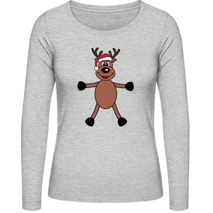Christmas Reindeer Langermet skjorte for kvinner 0 image