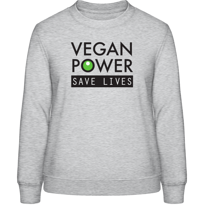 Vegan Power Save Lives Sweatshirt för kvinnor contain pic