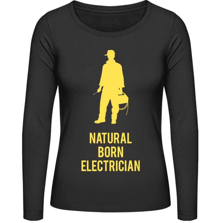 Natural Born Electrician Langermet skjorte for kvinner contain pic