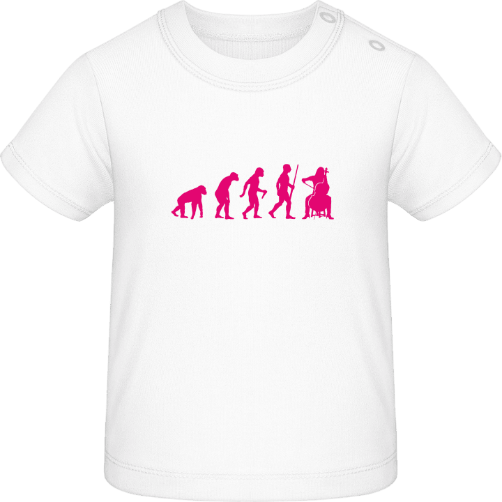 Female Cello Player Evolution Camiseta de bebé contain pic