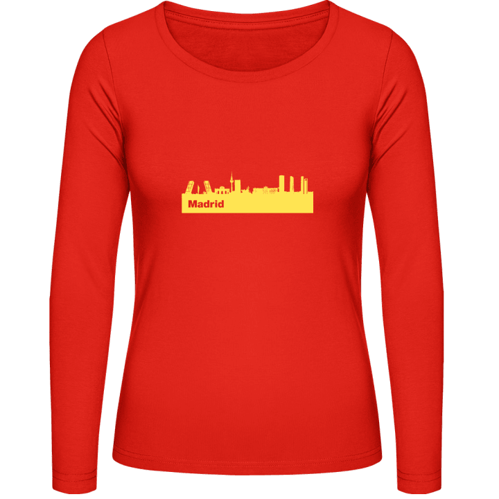 Madrid Skyline Langermet skjorte for kvinner contain pic