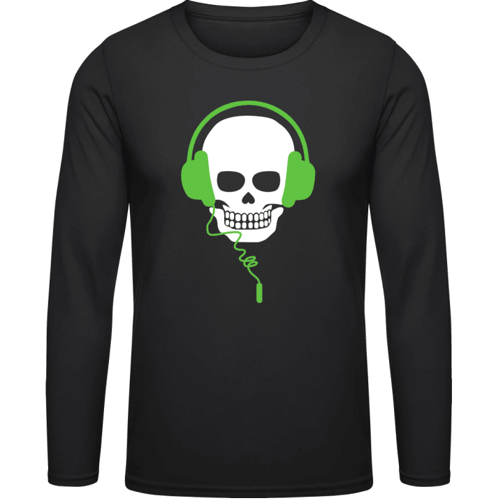 Music Lover Skull Headphones Long Sleeve Shirt 0 image