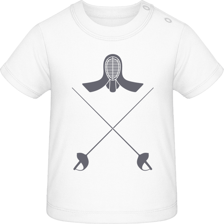 Fencing Swords and Helmet Camiseta de bebé contain pic